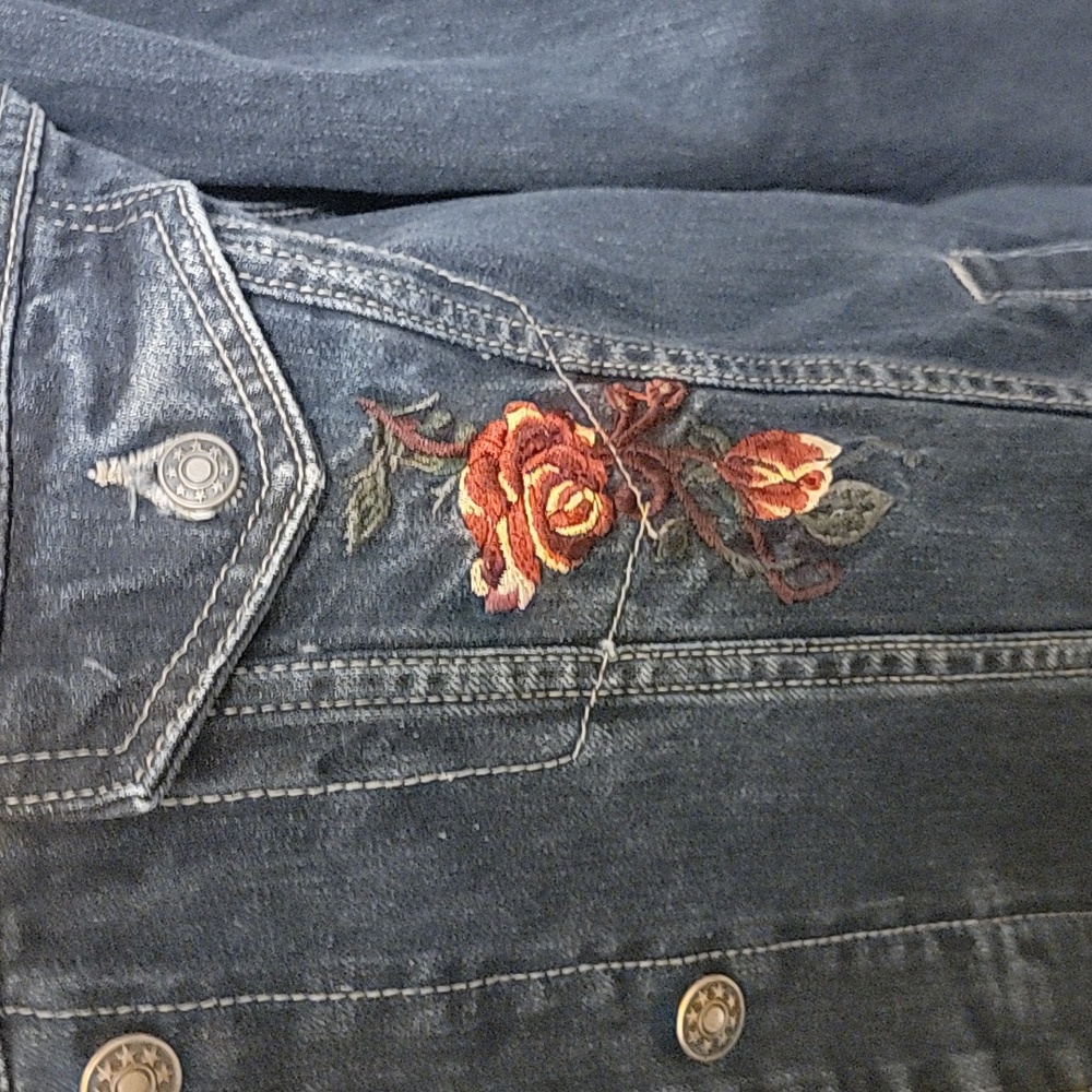 Embroidered Denim Jacket - Picture 2 of 5